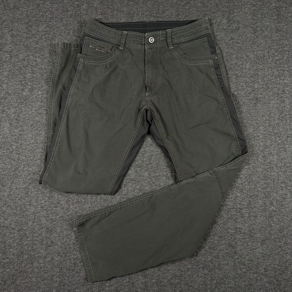 Kuhl Pants Mens 32x32 Green Radikl Stretch UPF 50 Quick Dry Hiking Trail Outdoor
